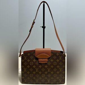 Louis Vuitton Courcelles Shoulder Bag Monogram Canvas Leather